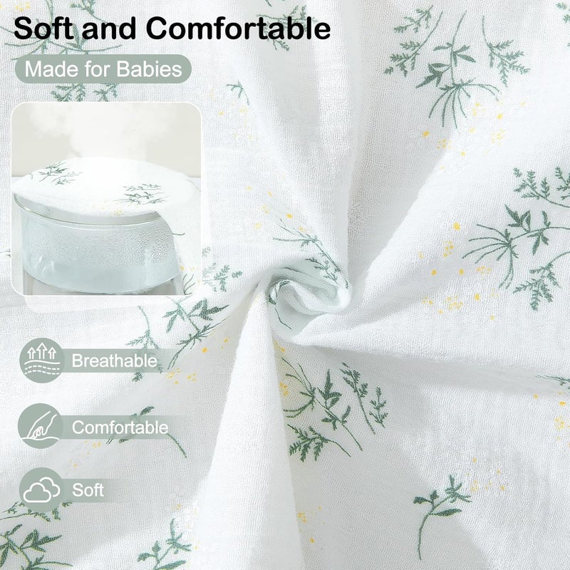 BeBeJoJo Baby Bassinet Sheets TPU Waterproof 2 Pack Soft Muslin Bedside Bassinet Mattress Sheets with Bottom Elastic Band for Baby Boy Girls Unisex Fit Hourglass Oval and Rectangle, Dark Green - Image 3
